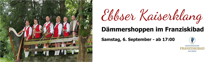 Dämmerschoppen beim Franziskibad in Bad Häring